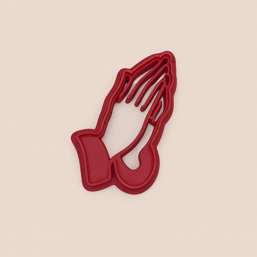 utiskivač izrezivač oblik ruke koje mole